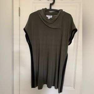 Joseph Ribkoff Olive Green Cowl Neck Tunic Dress